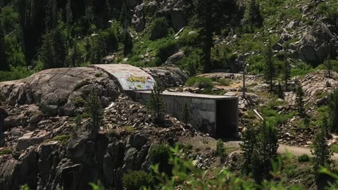 A close up of a hillside next to a rock wall Stock Footage 156012108