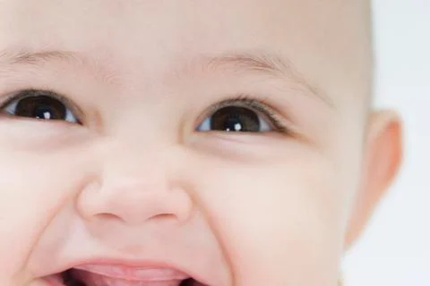 Close up of Hispanic baby smiling Stock Photos