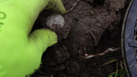 A close-up of a historic find. Stock-Footage 332793236