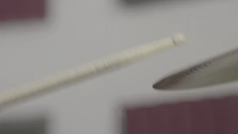 Close up hitting a drum set crash cymbal Stock Footage 89801279