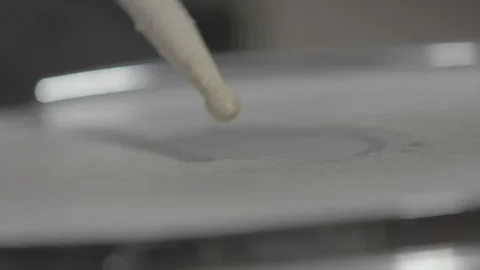 Close up hitting of a drum set snare drum Stock Footage 89802086