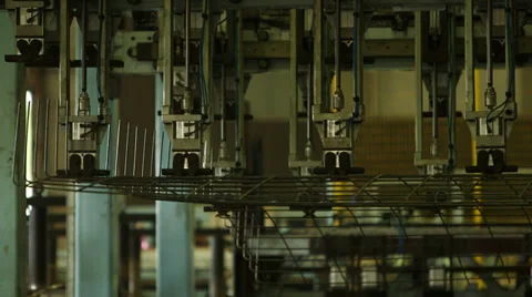 Close-up Hoisting of Wire Mesh Stock Footage 33849947