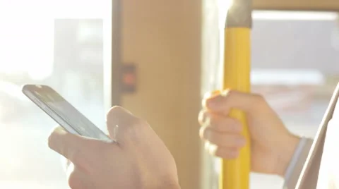 Close-up of holding a smartphone Stock Footage 67105298