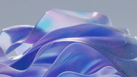 Close-Up Holographic Fluid Waves 4k Video stock 340426954