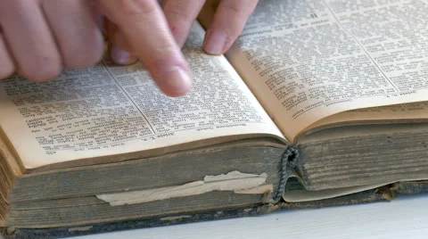 Close up of holy bible Stock Footage 49407854
