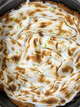 Close up of a home made lemon pie Stock Photos