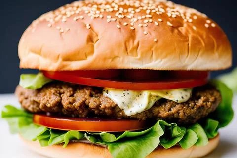 Close-up of home made tasty burger Stock-Fotos
