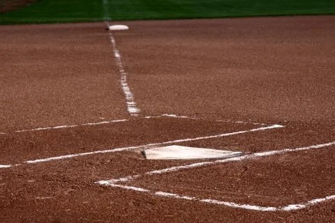 Close-up of Home Plate Stock Photos