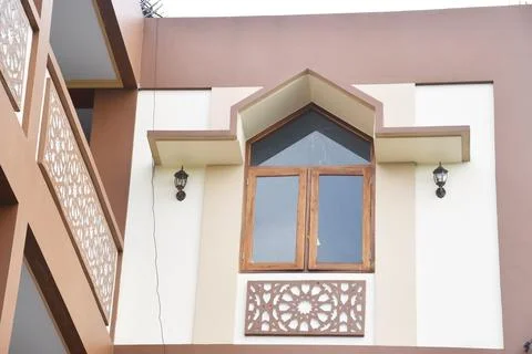 Close up of home window from outside Stock Photos