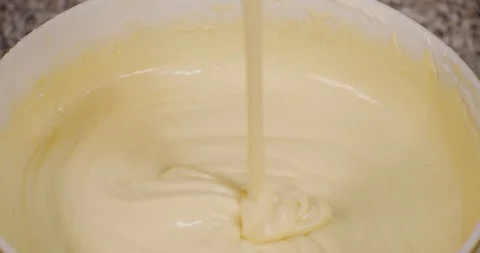 Close up of Homemade cream Stock Footage 129150754