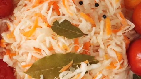 Close-up of homemade pickled vegetables Stock-Footage 335836777