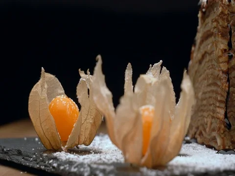 Close up, Honey dripping down a pancake stack Stock-Footage 75620547