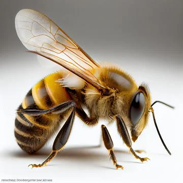 A close up of a honeybee Illustrazione stock