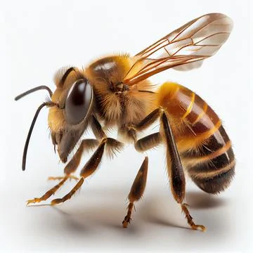 A close up of a honeybee Illustrazione stock