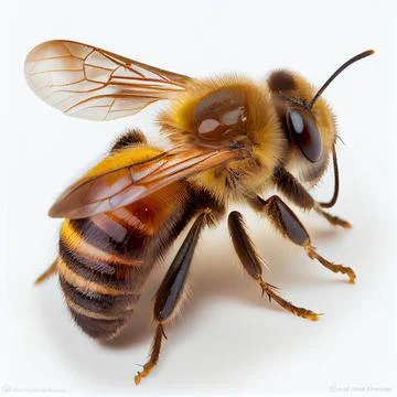 A close up of a honeybee Illustrazione stock