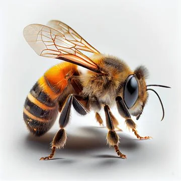 A close up of a honeybee Illustrazione stock