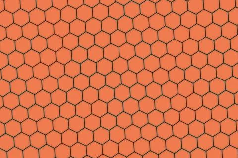 Close-up of honeycomb pattern with hexagonal cells Stock Illustration