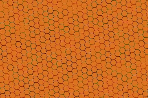 Close-up of honeycomb pattern with orange and green tones 스톡 일러스트