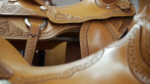 Close up of Horse Saddle 動画素材 48132702