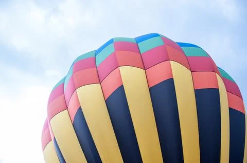 Close up of a hot air balloon with a pattern design Stock Photos