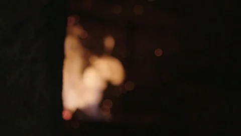 Close up of hot blacksmiths fireplace with sparks Vídeo Stock 89327006