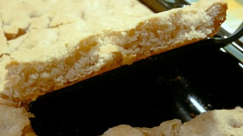 Close-up of a hot slice of Focaccia bread Video stock 87922429