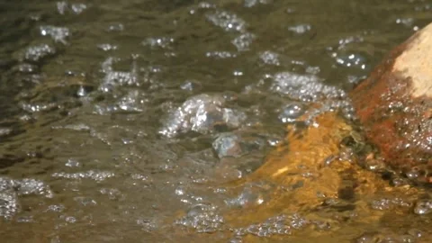 Close up of hot spring bubbles containing sulfur Stock Footage 292932114