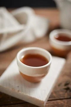 Close up hot tea Stock Photos