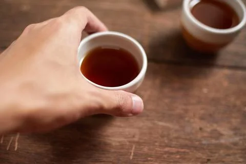 Close up hot tea Stock Photos