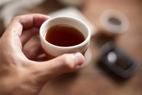 Close up hot tea Stock Photos