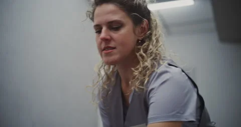 Close Up Hotel Janitorial Worker Performing Routine Cleaning Stock Footage 321090901