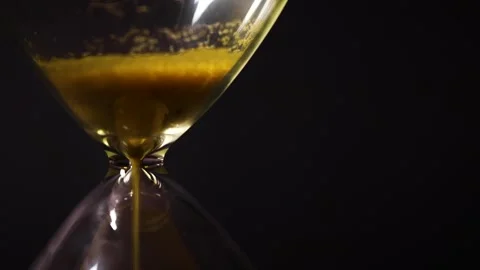 Close up of hourglass sand timer time running out concept 16 Stock-Footage 266858107