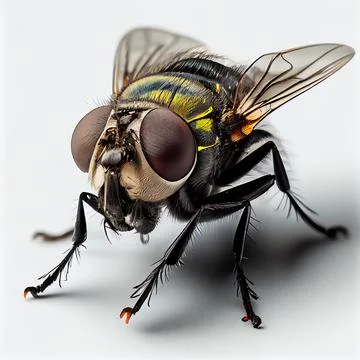 A close up of a housefly Illustrazione stock