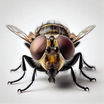 A close up of a housefly Illustrazione stock