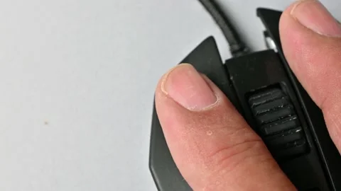 From close up how to handle a computer mouse Stock Footage 220648561