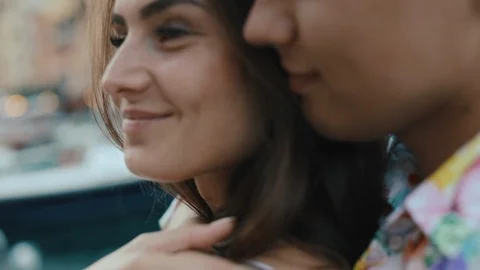 Close-Up Of A Hug Young Couple. Video stock 108015217