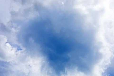 Close-up of a huge thunder cloud before the rain. A weather change Stock Photos