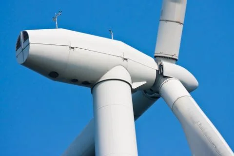 Close up of a huge windmill Stock Photos