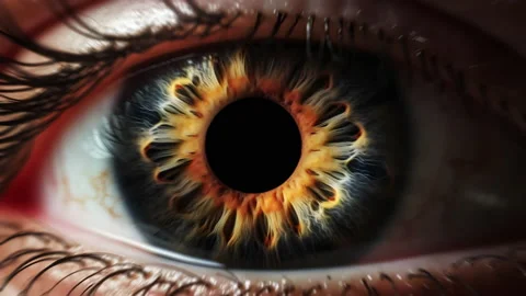 Close-up of the human eye. Magnification of the pupil Vídeo Stock 237933258