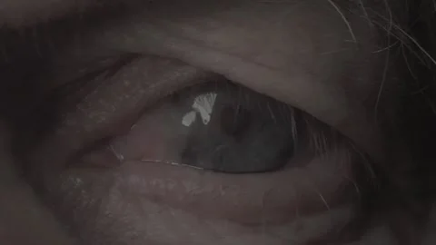 Close up of a human eye opening wide. Open eye macro shot Stock Footage 148282931