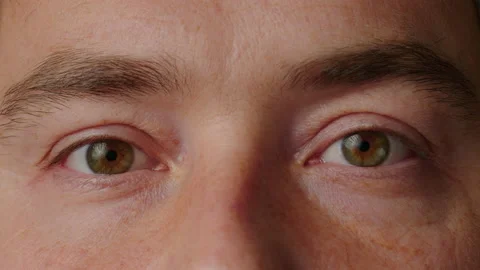 Close-up of a human eye shot with a macro lens. An adult middle-aged man. Human Stock Footage 229781267