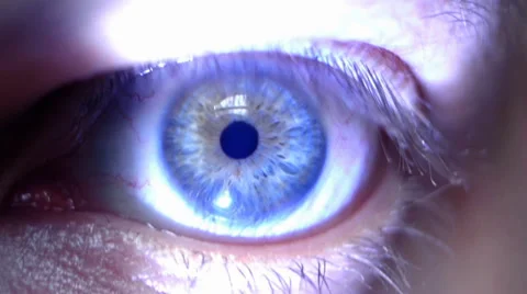 Close up Human Eye under spotlight Stock Footage 36257897