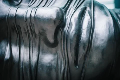 Close Up Human Face with Gray Paint Stock Photos