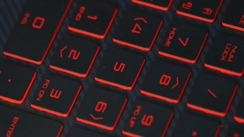 Close up of human finger pushing an numeric button on the computer keyboard Stock Footage 75331582