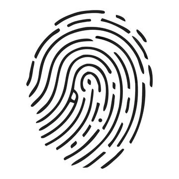 Close-up of a human fingerprint on clean surface Stock-Illustration