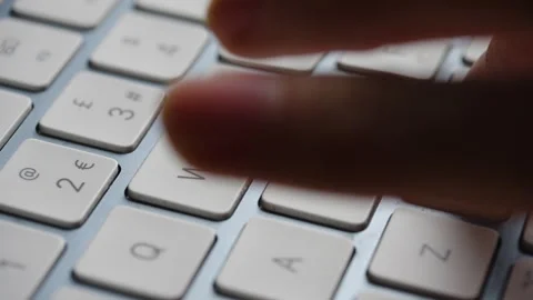Close Up Of Human Fingers Fast Typing On Laptop Keyboard Stock Footage 328344488