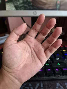 Close-up of human hand details Stock Photos