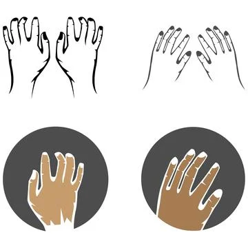 Close Up Human Hand Fingers Illustrazione stock