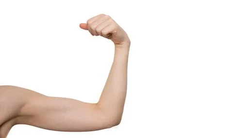 Close-up of human hand making thumbs up gesture on white background Stock Photos