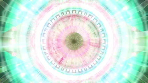 Close-up of a human iris with psychedelic multicolored patterns Stock Footage 325220104